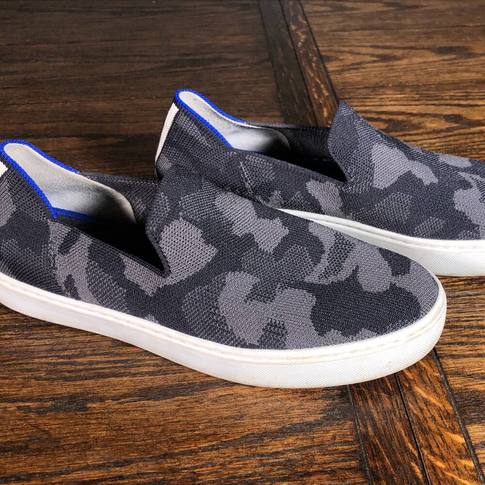 Rothy's The Original Slip On Sneaker Grey Camo - Size 7.5